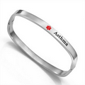 316L Stainless Asthma Medical Bangle Bracelet 7 Inch